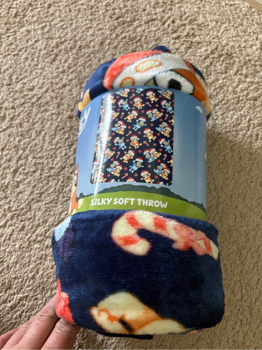 NEW - Bluey Bow Silk Touch Throw Blanket